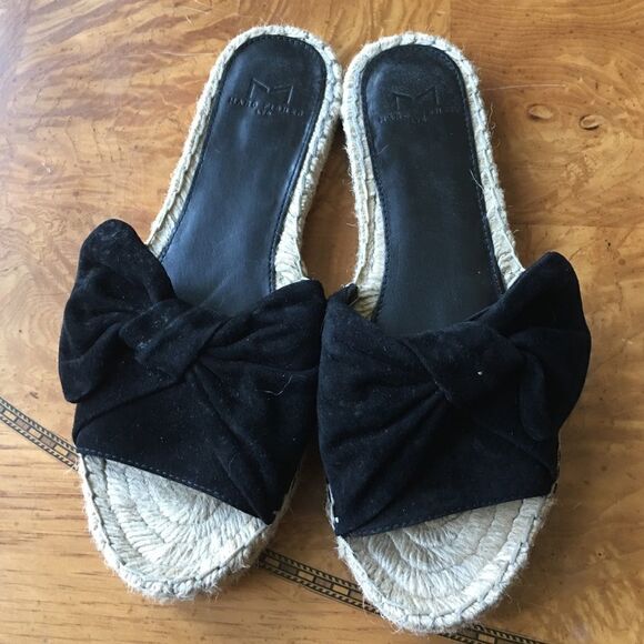 VELVET BOW Top Espadrille Slide Sandals! - Picture 1 of 6